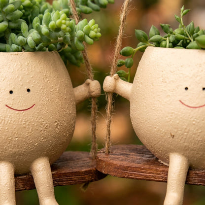 Smiling Face Swing Planter for Indoor Plants